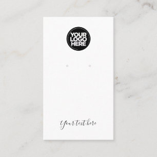 Modern Script Logo earring minimal display card