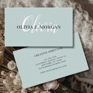 Modern script logo minimal professional name business card