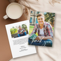 Modern Script Male Graduate Photo Graduation