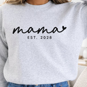 Modern script mama sweatshirt, Custom New mum Sweatshirt