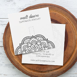 Modern Script Mandala Ring Jewellery Display Card
