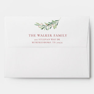 Modern Script Merry Christmas Holiday Envelope