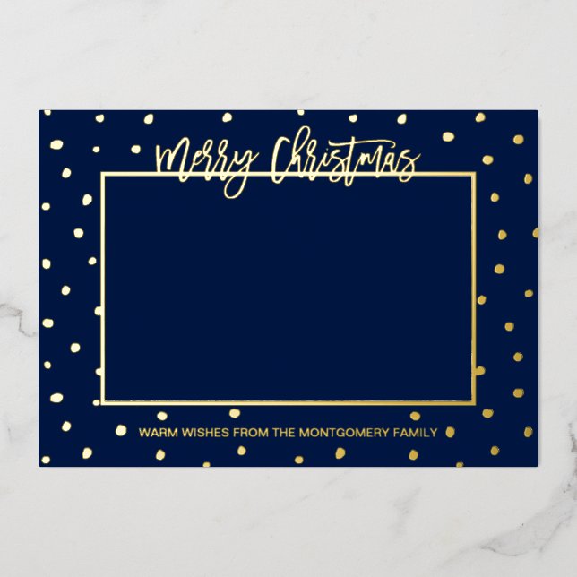 Modern Script Merry Christmas Personalised Photo (Front)