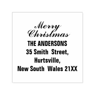 Modern Script Merry Christmas  Self-inking Stamp