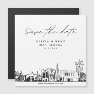 Modern Script Mesa Arizona Save the Date Magnet