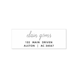 Modern Script   Minimal Elegant Return Address Self-inking Stamp