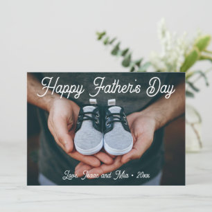Modern Script Minimal Photo Father's Day Invitation