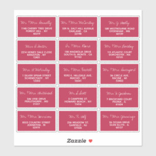 Modern Script Minimalistic Wedding Guest Address