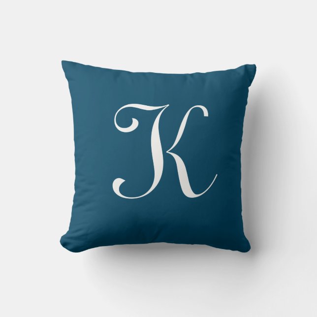 Modern Script Monogram Cushion (Front)