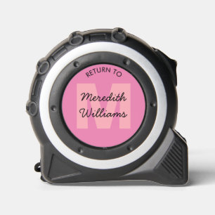 Modern Script Monogram Personalised Name Pink 1