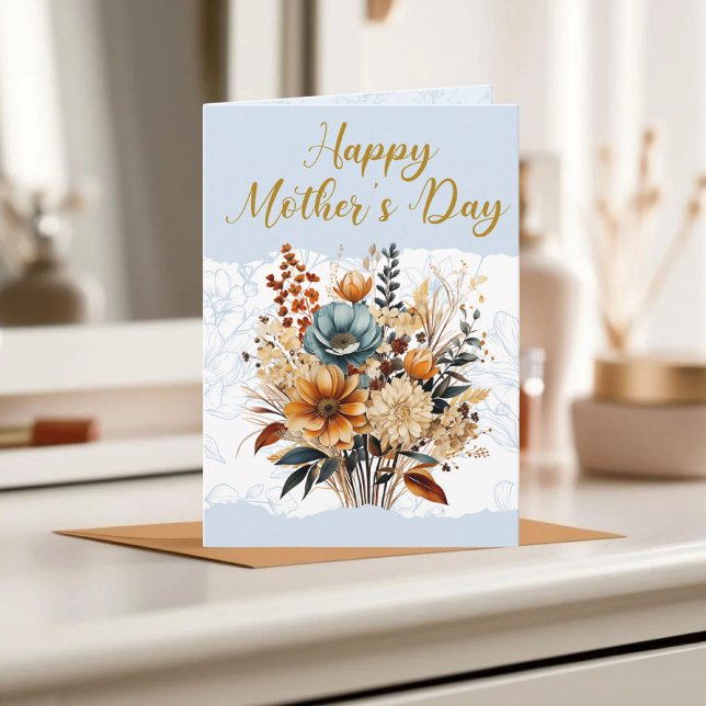 Modern Script Mother’s Day Blue Scripture Photo Card (Creator Uploaded)
