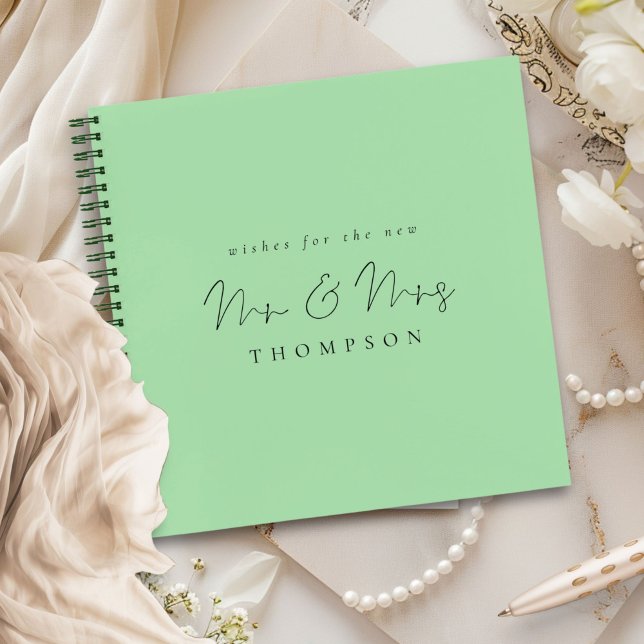 Modern Script Mr Mrs Caledon Wedding Guest Book (Creator Uploaded)