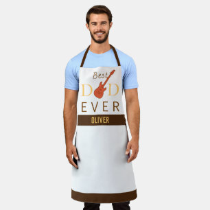 Modern Script Music Best Dad Ever Fathers Day Apron