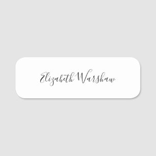 Modern Script Name Business Employees Custom Tag