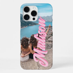 Modern Script Name Monogram Photo iPhone 16 Pro Max Case