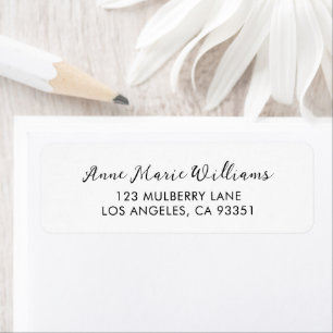 Modern Script Name Return Address
