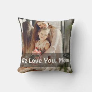 Modern Script Overlay 1 Photo Happy Mothers Day Cushion