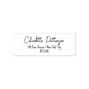 Modern Script Personal Return Address Self-inking Stamp