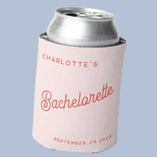 Modern Script Personalised Bachelorette Party Can Cooler