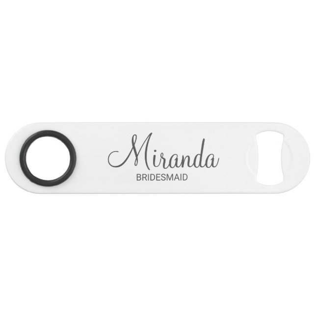 Modern Script Personalised Bridesmaid (Front (Horizontal))