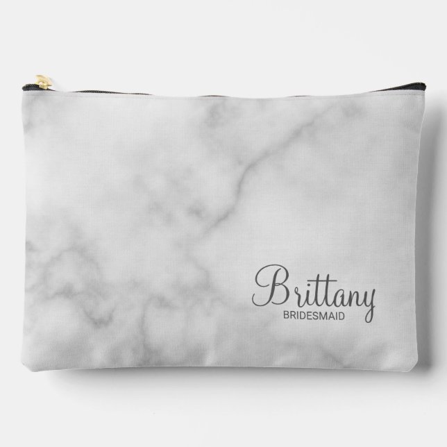Modern Script Personalised Bridesmaid Accessory Pouch (Front)