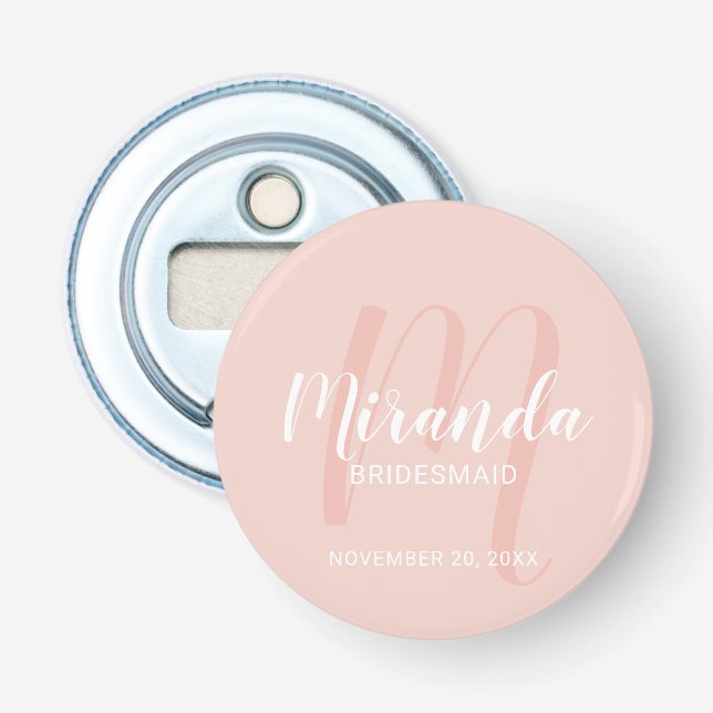 Modern Script Personalised Bridesmaid Bottle Opener (Front)
