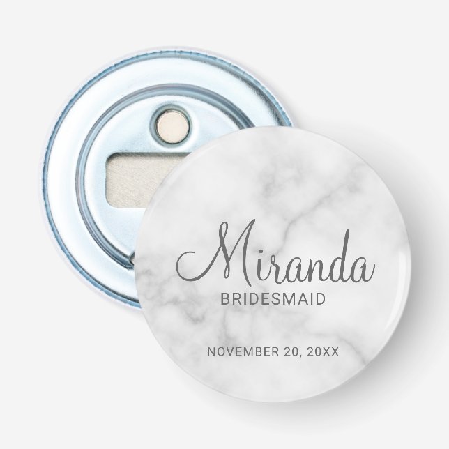Modern Script Personalised Bridesmaid Bottle Opener (Front)