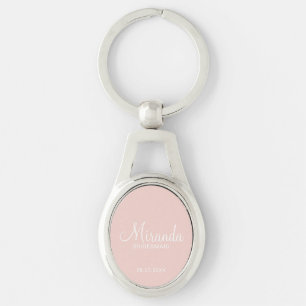 Modern Script Personalised Bridesmaid Key Ring