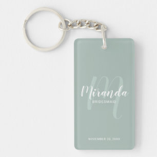 Modern Script Personalised Bridesmaid Key Ring