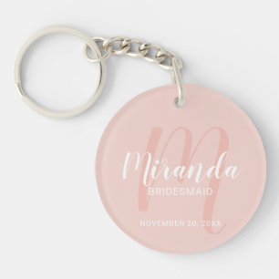 Modern Script Personalised Bridesmaid Keychain