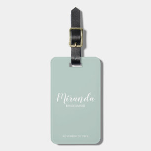 Modern Script Personalised Bridesmaid Luggage Tag
