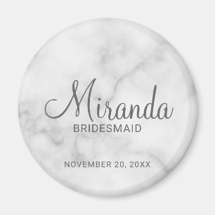 Modern Script Personalised Bridesmaid Magnet