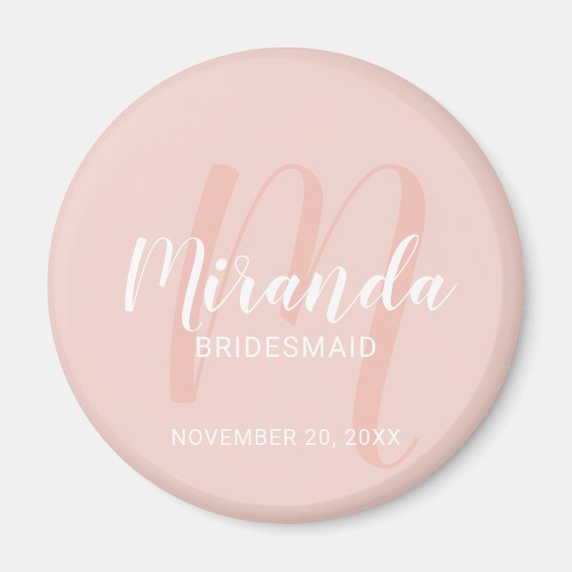 Modern Script Personalised Bridesmaid Magnet (Front)