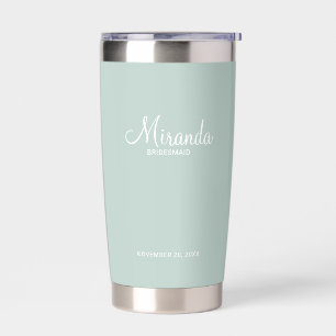 Modern Script Personalised Bridesmaid Name Insulated Tumbler
