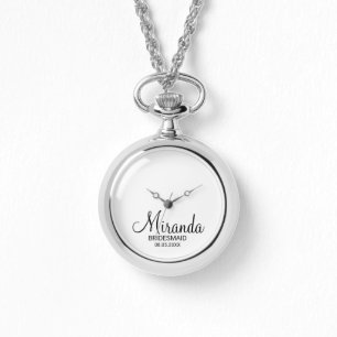 Modern Script Personalised Bridesmaid Watch