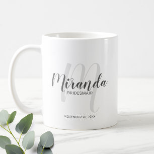 Modern Script Personalised Bridesmaids Coffee Mug