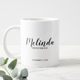 Modern Script Personalised Bridesmaids Coffee Mug