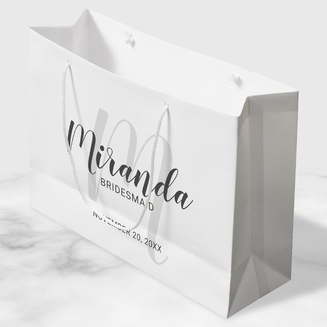 Modern Script Personalised Bridesmaids Large Gift Bag (Creator Uploaded)
