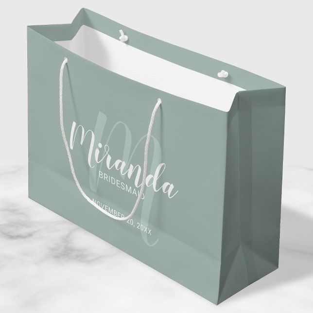 Modern Script Personalised Bridesmaids Large Gift Bag (Creator Uploaded)