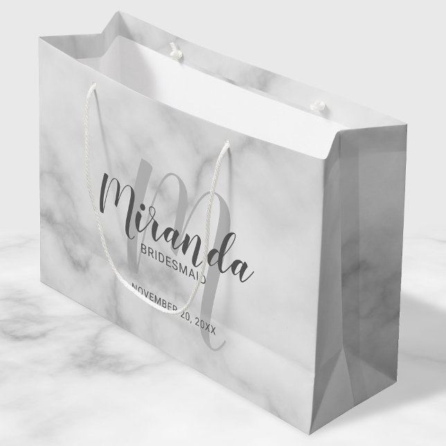Modern Script Personalised Bridesmaids Large Gift Bag (Creator Uploaded)
