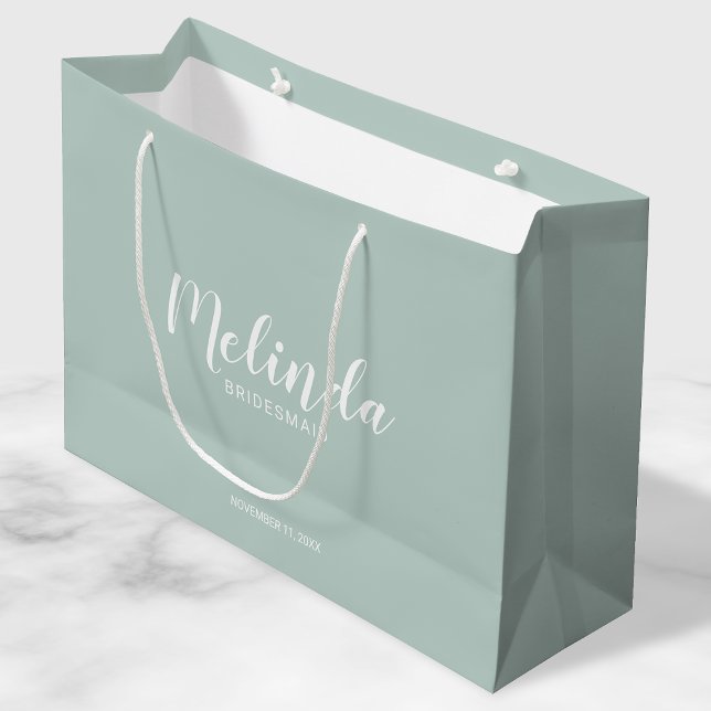 Modern Script Personalised Bridesmaids Large Gift Bag (Creator Uploaded)