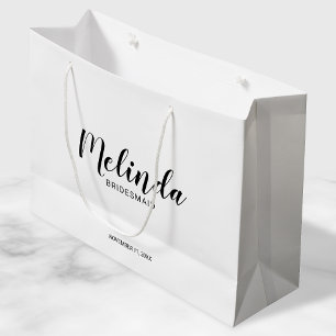 Modern Script Personalised Bridesmaids Large Gift Bag
