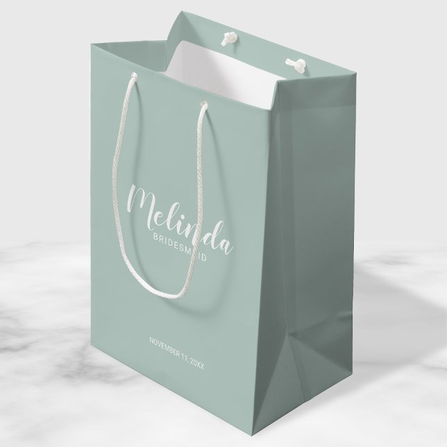Modern Script Personalised Bridesmaids Medium Gift Bag (Creator Uploaded)
