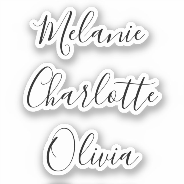 Modern Script Personalised Bridesmaid's Name  (Front)