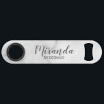 Modern Script Personalised Bridesmiad<br><div class="desc">Modern Script Personalised Bridesmaid Gift This design features personalised bridesmaid's name in grey modern script font style with title in modern sans serif font style on white marble background. Also perfect for Maid of Honour, Flower Girl, Mother of the Bride, Groomsmen, Best man and more. Please note: The marble details...</div>