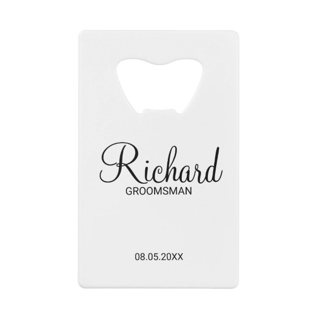 Modern Script Personalised Groomsman (Front)