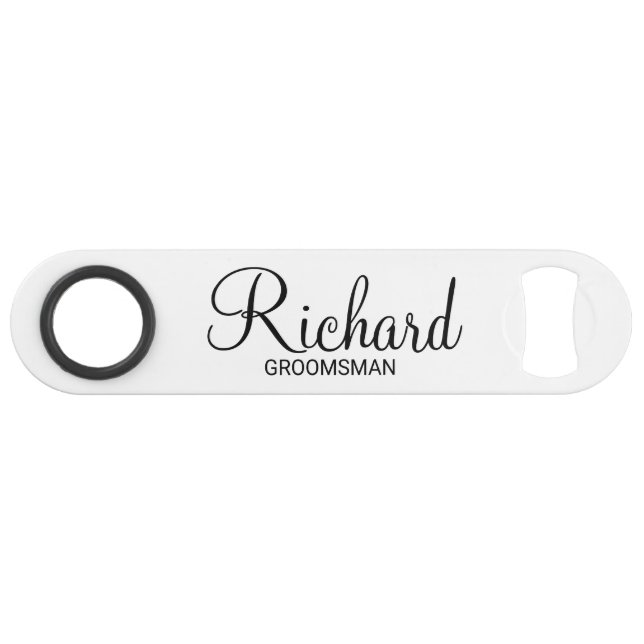 Modern Script Personalised Groomsman (Front (Horizontal))
