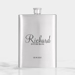 Modern Script Personalised Groomsman<br><div class="desc">Personalised Groomsman Gifts
featuring personalised groomsman's name in black modern script font style with title and wedding date in modern sans serif font style.

Also perfect for best man,  father of the bride,  bridesmaid,  maid of honour,  mother of the bride and more.</div>