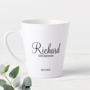 Modern Script Personalised Groomsman Coffee Mug