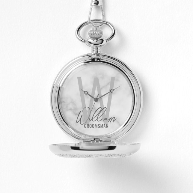 Modern Script Personalised Groomsmen Watch (Front)